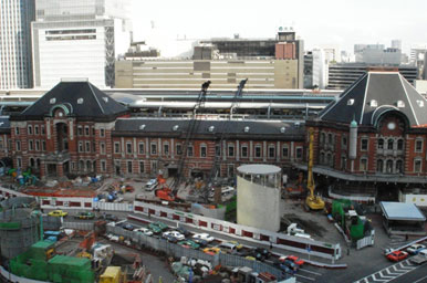 2008年11月 東京駅復元・耐震（免震）工事